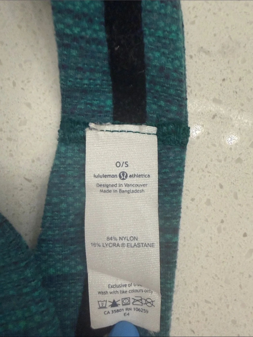 lululemon athletica teal and black knit headband